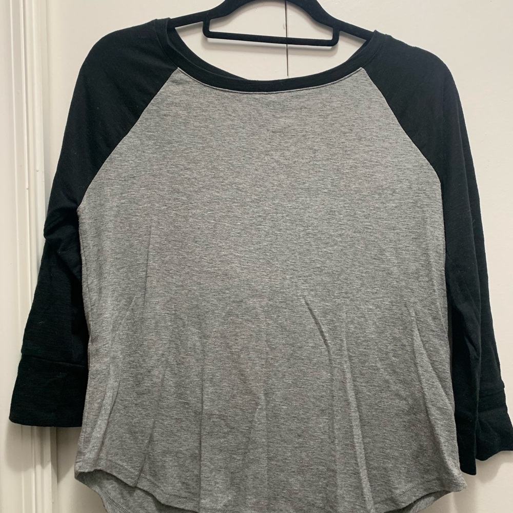 Mossimo Supply Co. Women's Raglan Tee in Black & Gray
